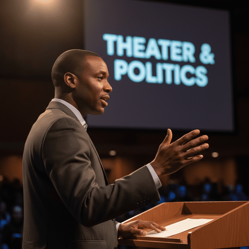 Apresentador engajado durante sessão do ciclo de encontros