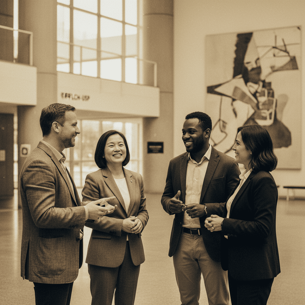 Representantes de instituições parceiras do evento